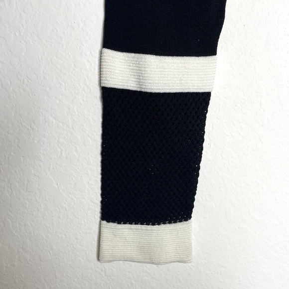 NWT Tonia Debellis Black and White Waterfall Cardigan Open Front Size S - Picture 4 of 13